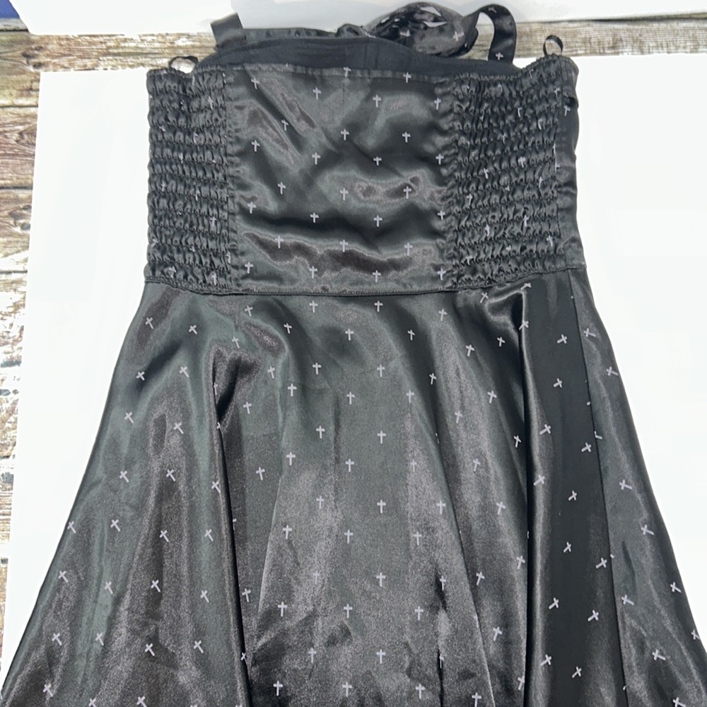 Hell Bunny Halter Cross Print Dress - Picture 8 of 10